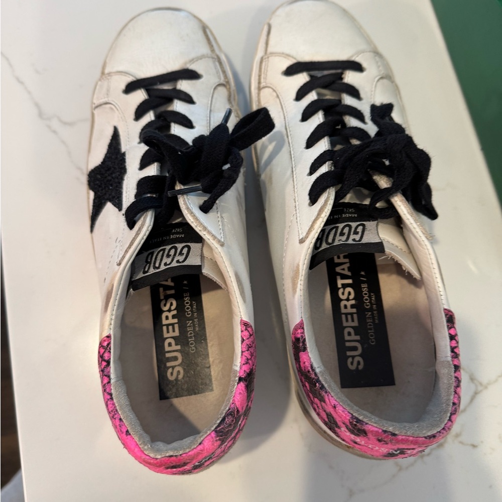 Golden Goose Superstar Sneakers - White and Black